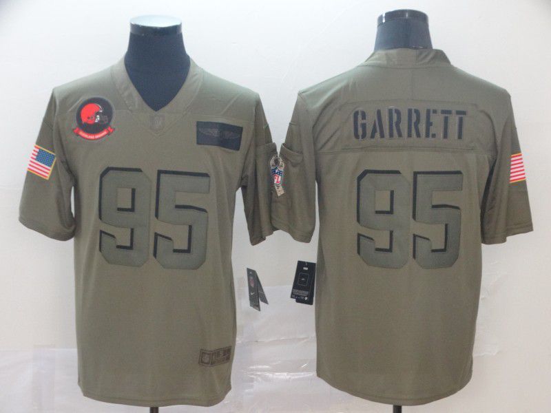Men Cleveland Browns #95 Garrett Nike Camo 2019 Salute to Service Limited NFL Jerseys